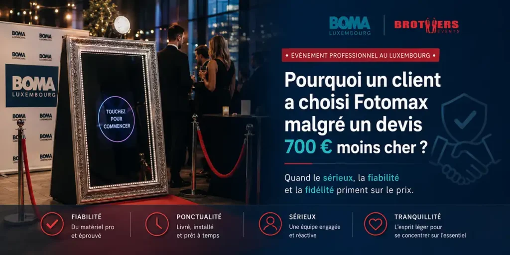 Blog article Fotomax - Pro photobooth miroir Boma Brother Luxembourg