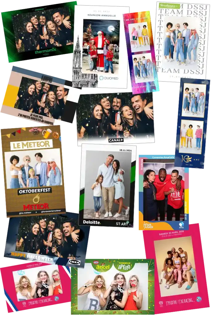 Fotomax Template cadre montage photo pele mele rectangulaire